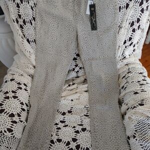 DG2 DIANE GILMAN GREY ANIMAL CHEETAH PRINT JEANS 12T